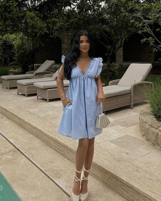 Baby Blue Mini Dress