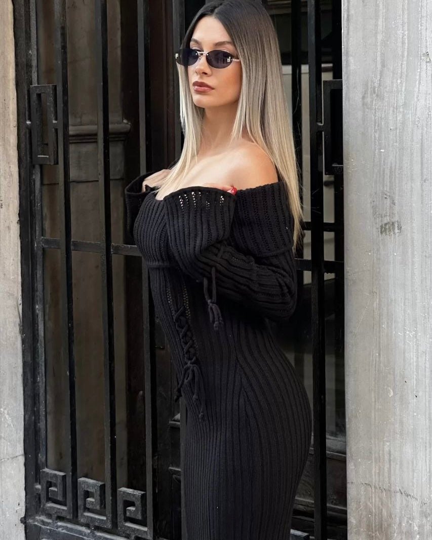 Black Off Shoulder Dress