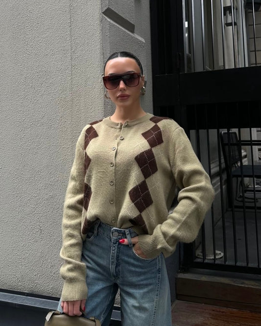 Checkered Cardigan