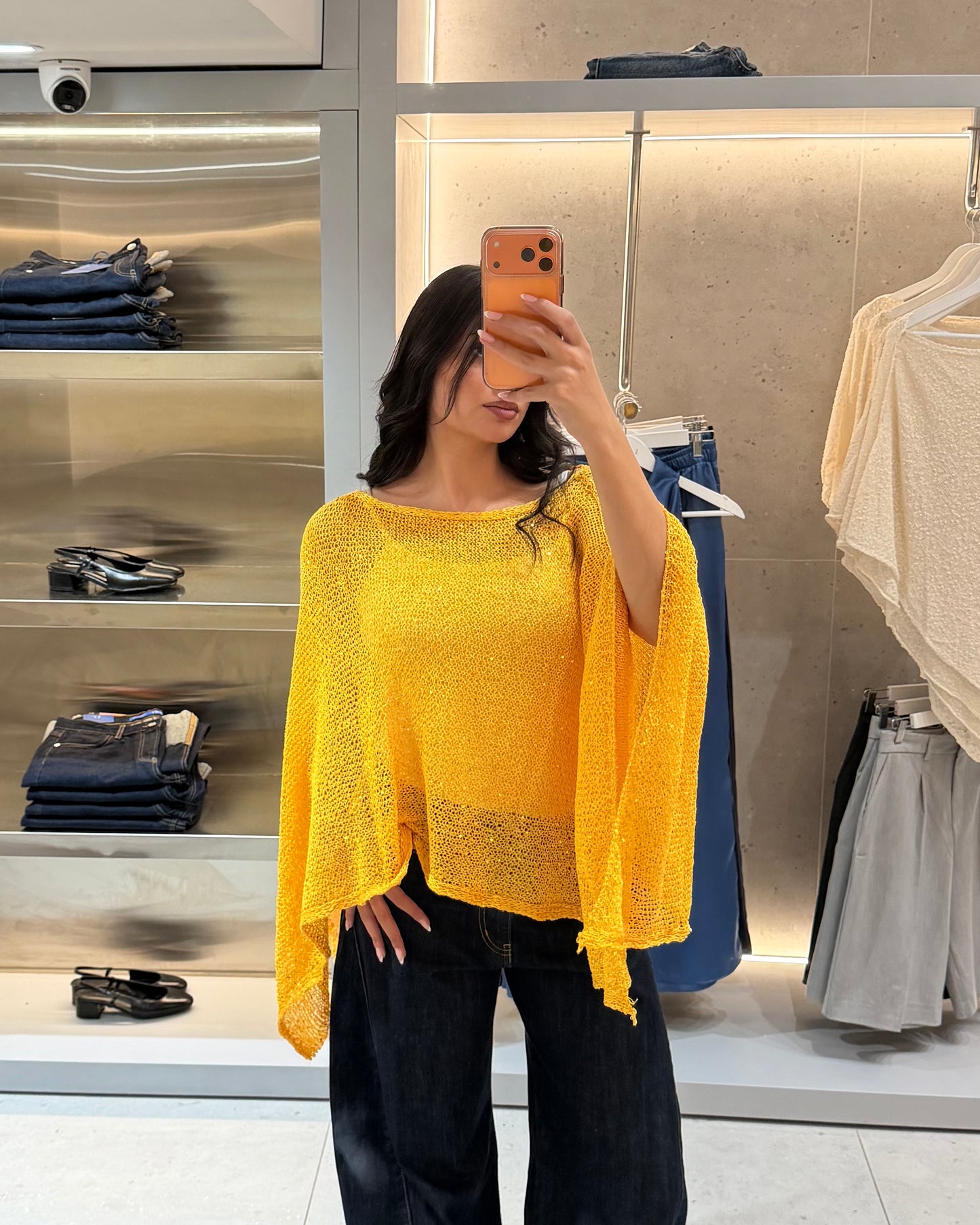 Yellow Poncho with Sparkle
