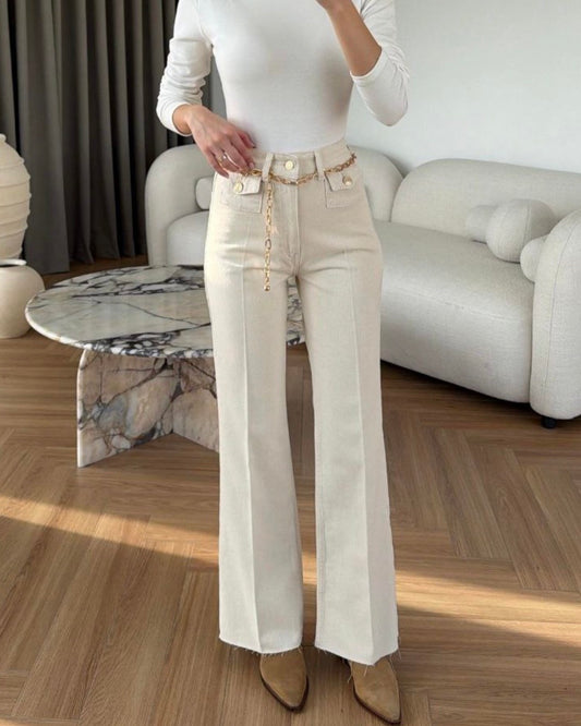 Beige Jeans