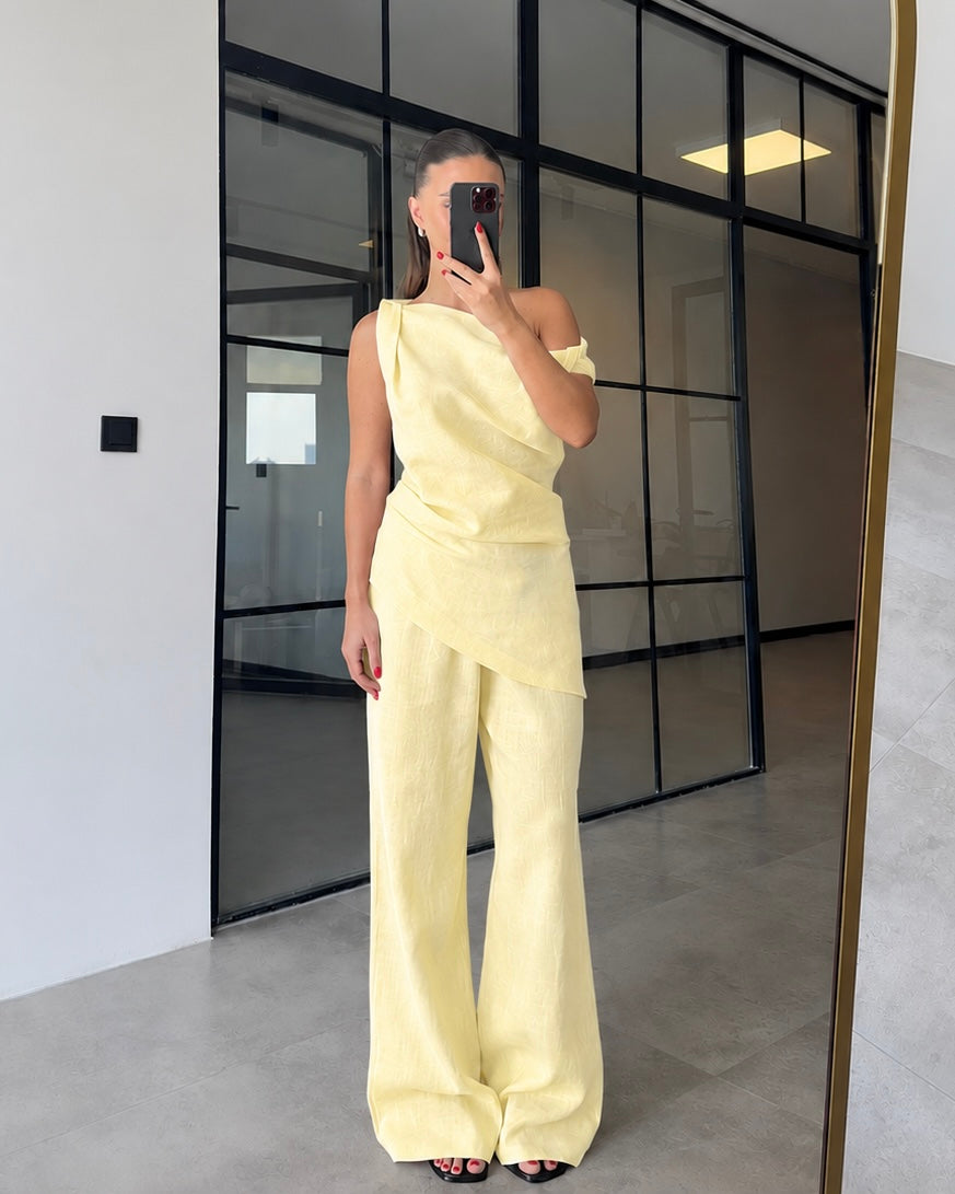 Baby Yellow Asymmetrical Set