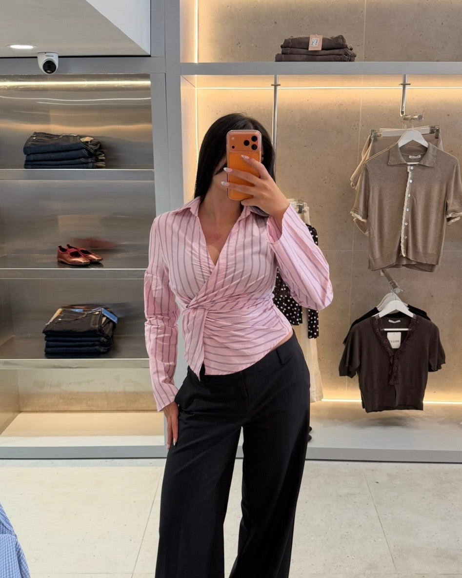 Pink Striped Shirt