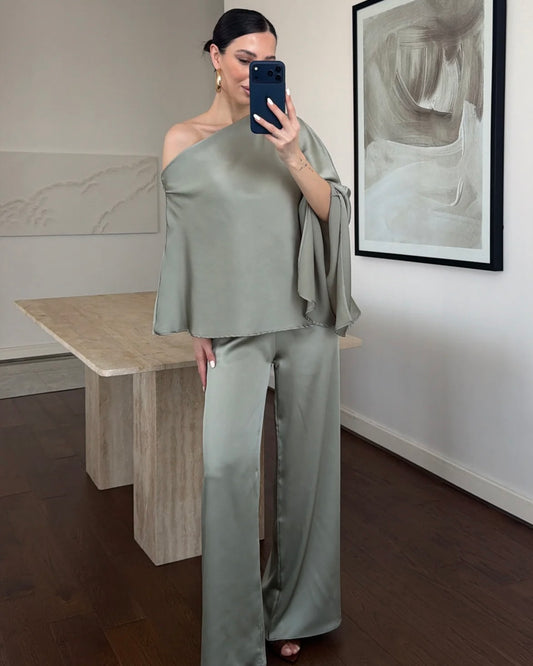 Light Green Satin Set