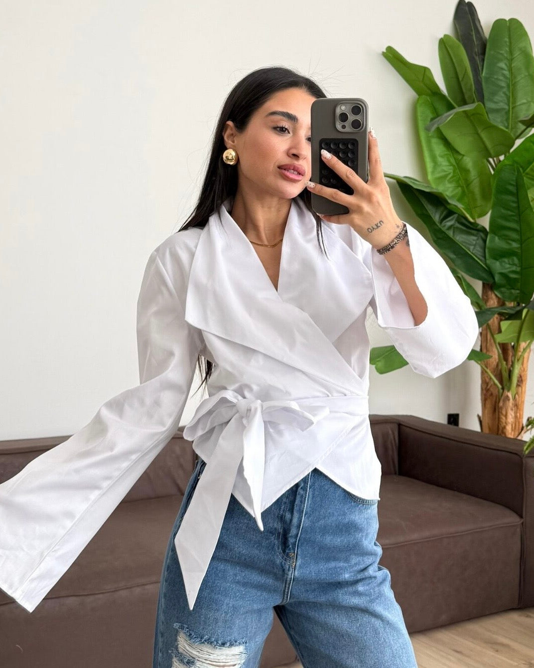 White Tied Shirt