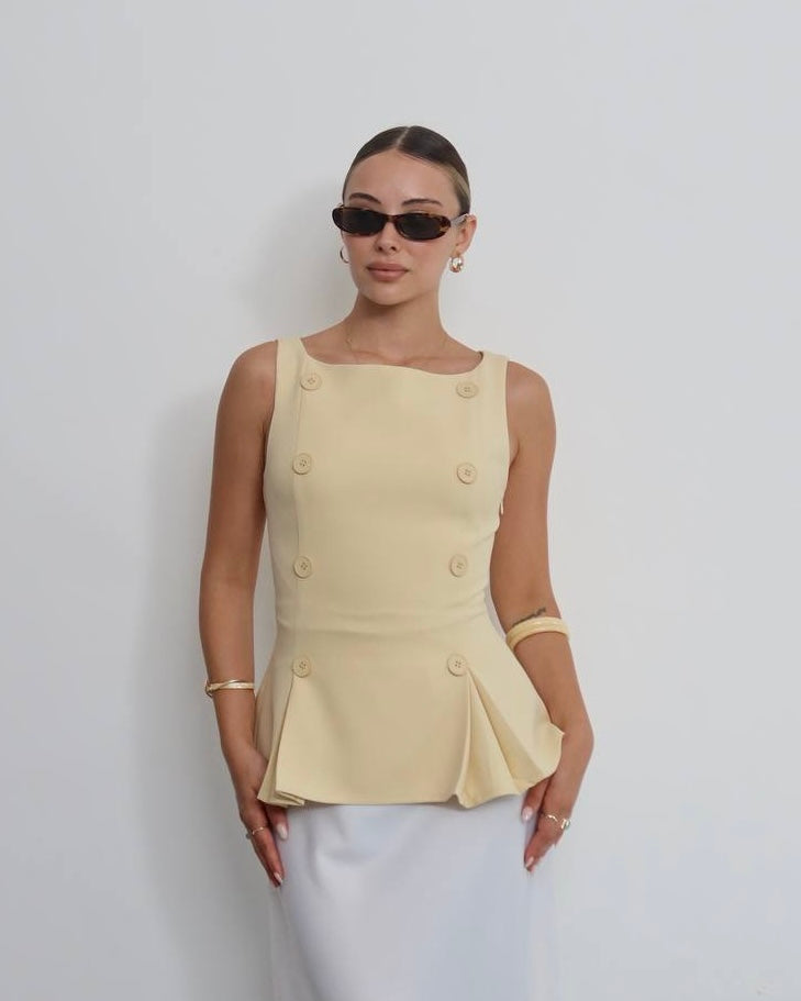 Butter Yellow Formal Vest