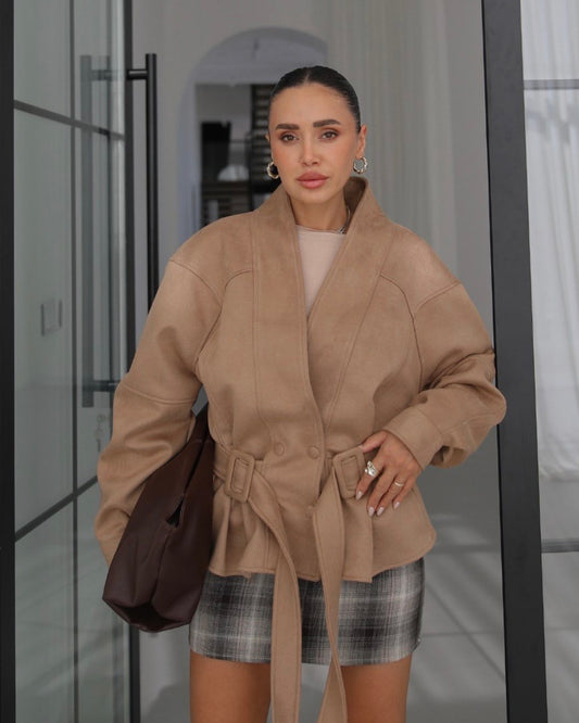 Beige Suede Jacket