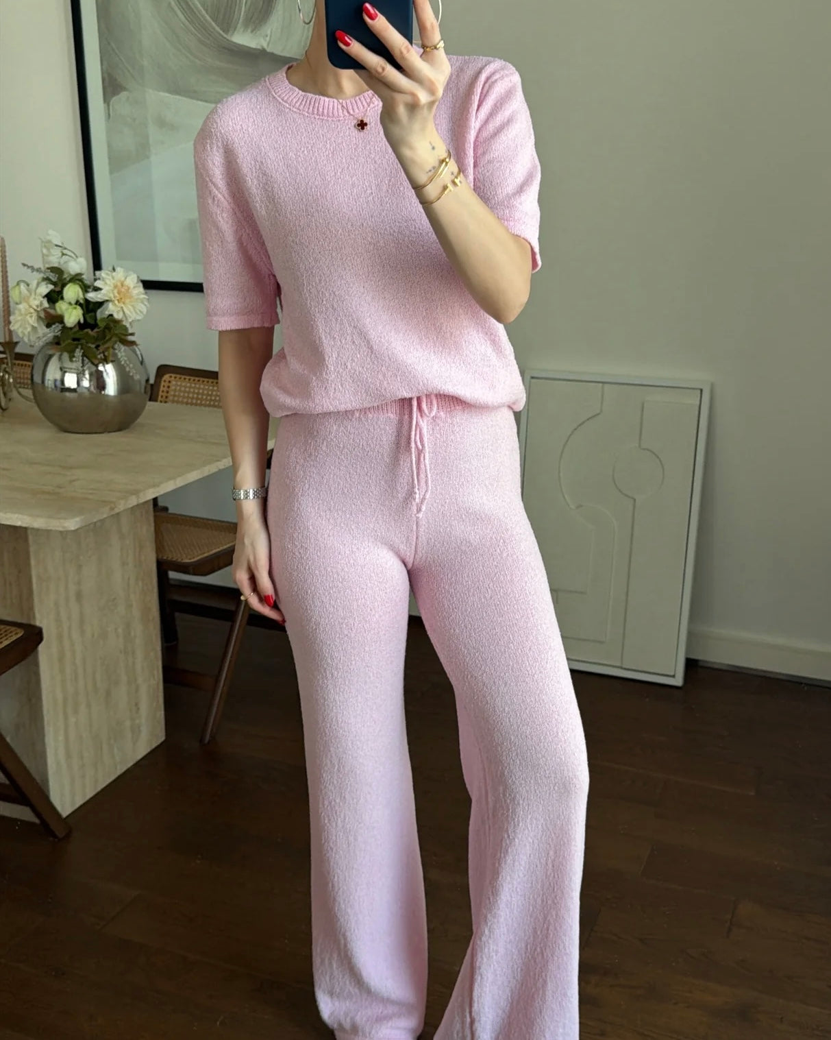 Pink Knit Set