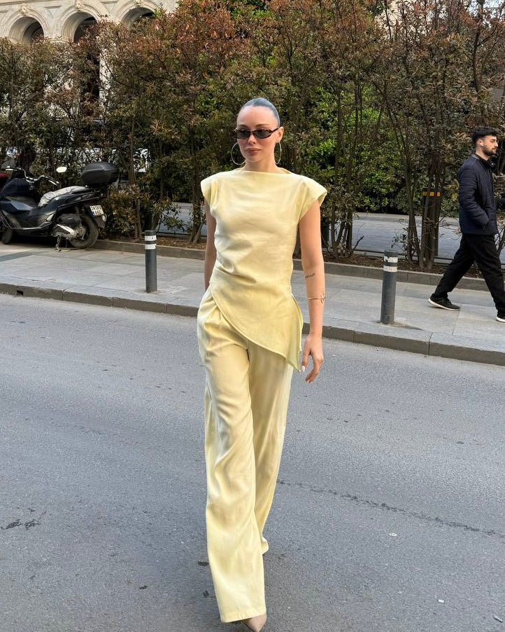 Yellow Asymmetrical Set