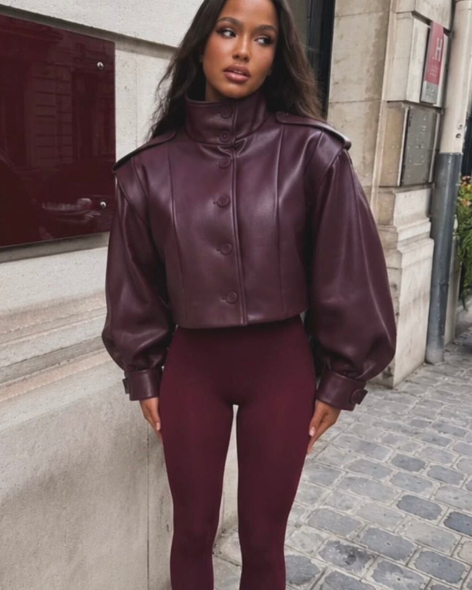 Burgundy Leather Jacket
