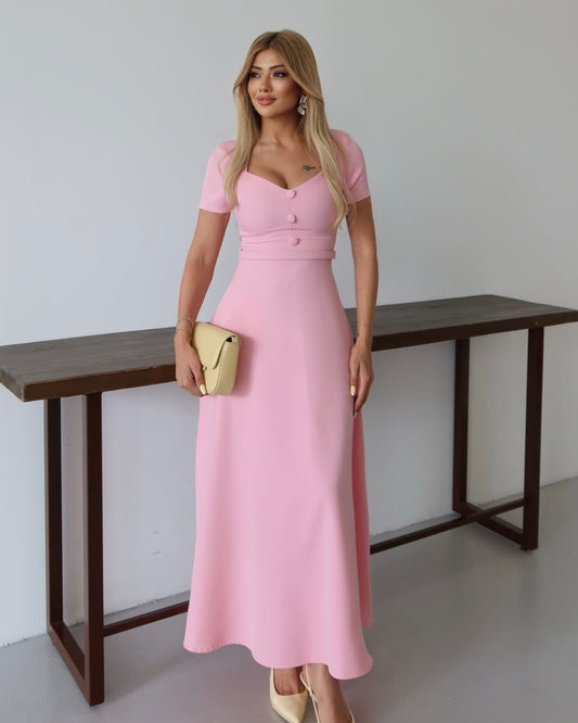 Pink Dress with Belt