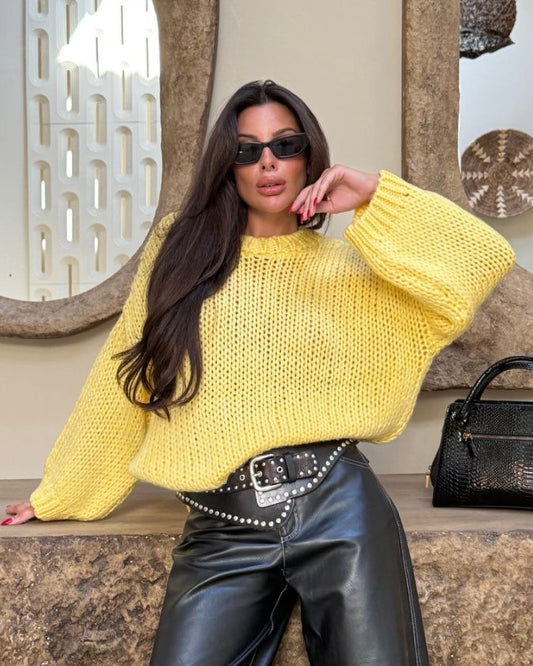 Yellow Knitted Sweater