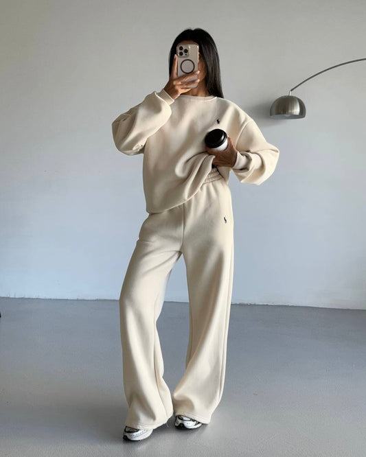 Beige Polo Set