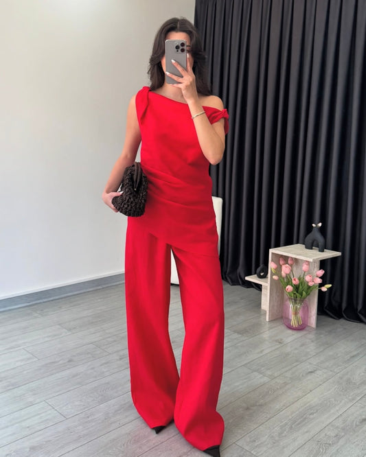 Red Asymmetrical Set