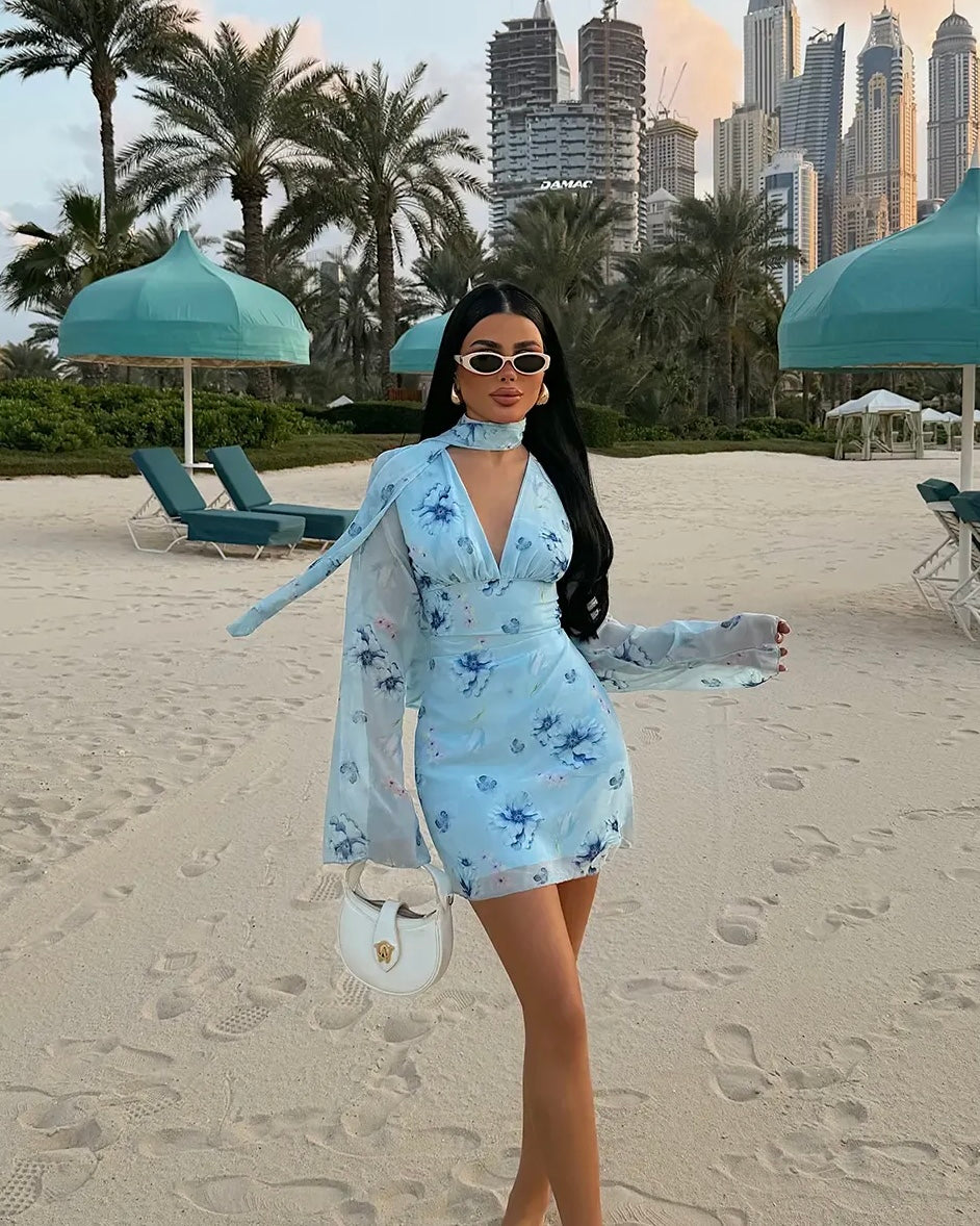 Blue Floral Dress