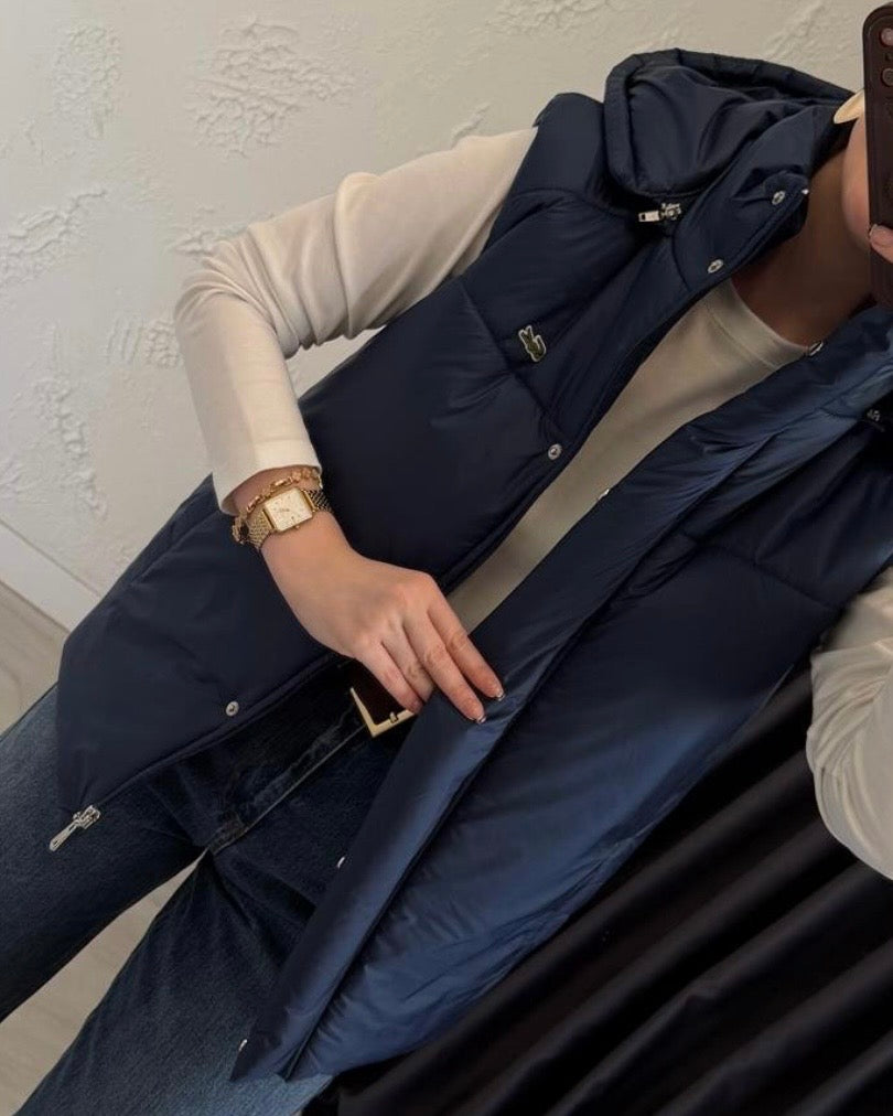 Navy Lacoste Puffer Vest