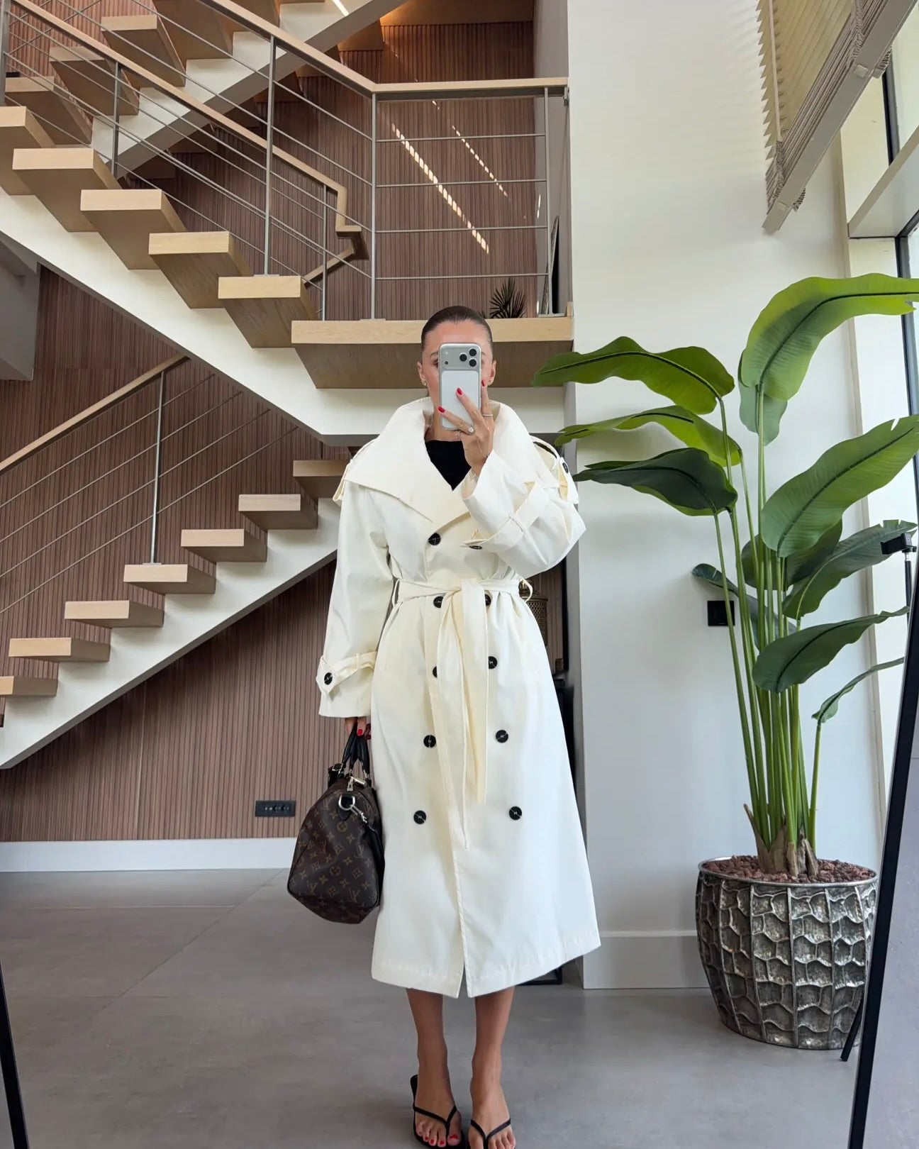 Off White Trench Coat