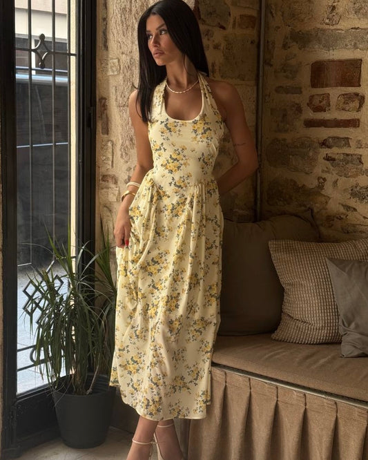 Yellow Floral Dress