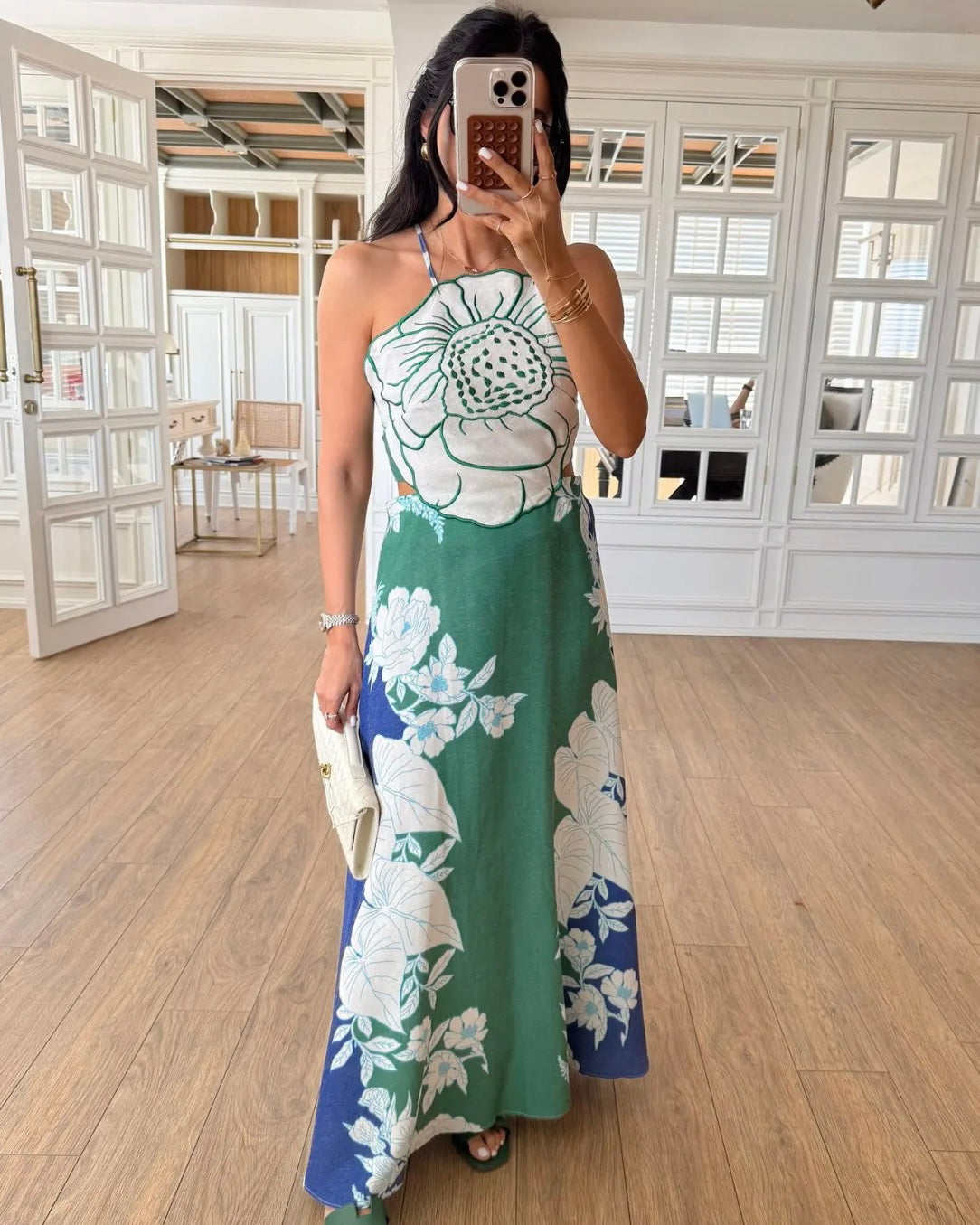 Green & Blue Summery Dress