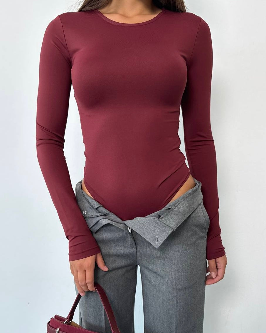 Burgundy Bodysuit