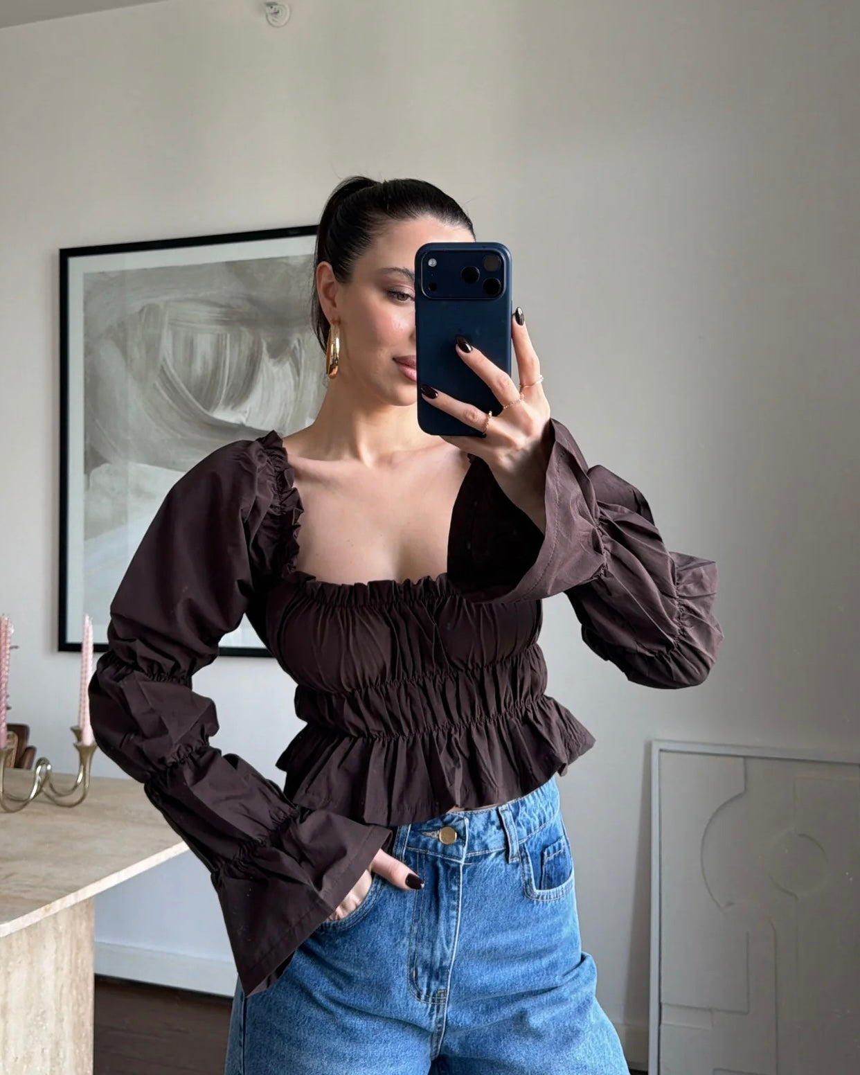 Brown Blouse