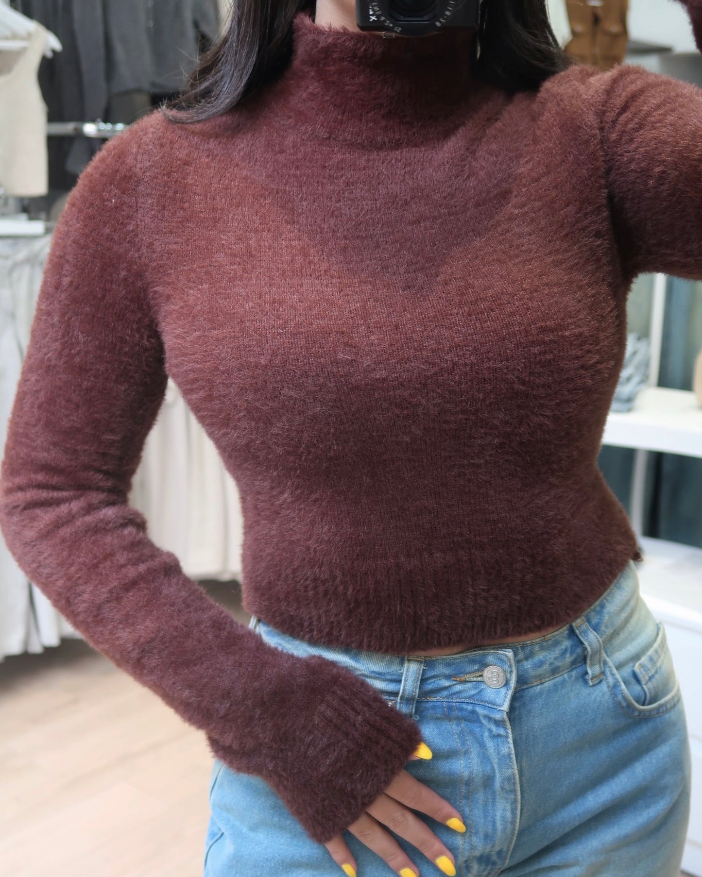 Brown Soft Fur Sweater
