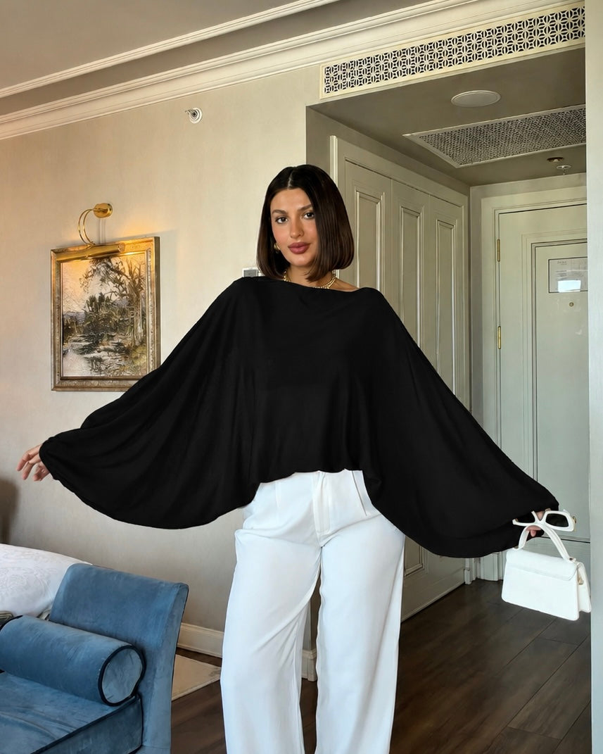 Black Flowy Blouse