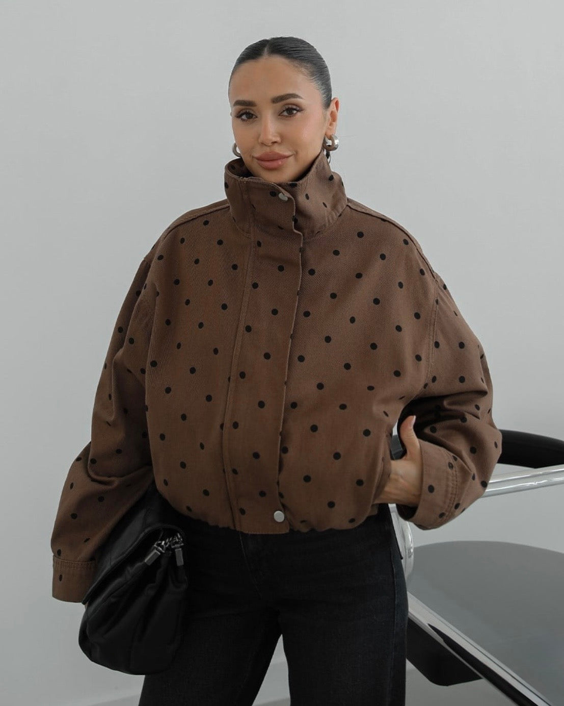 Brown Polka Dot Jacket