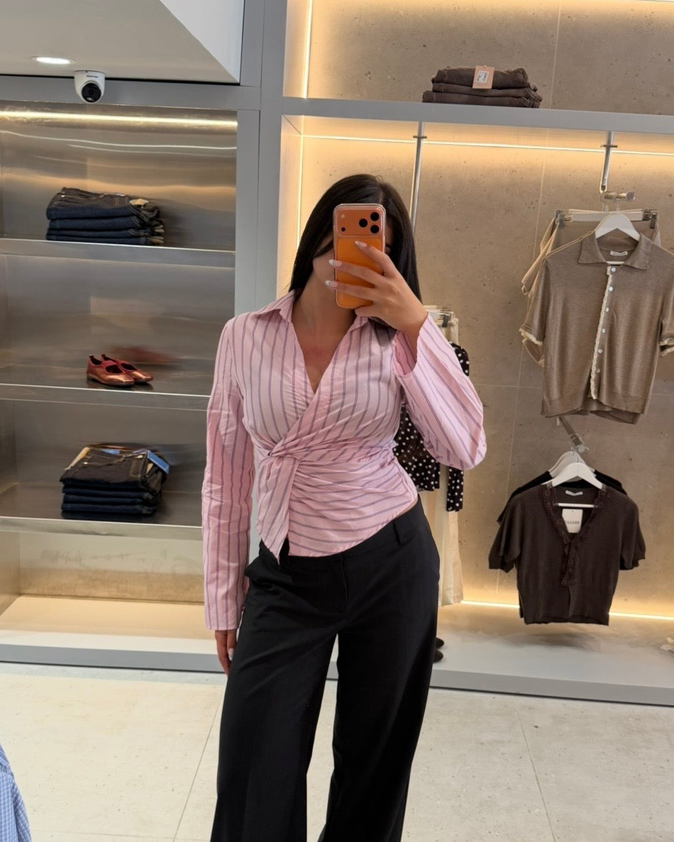 Pink Striped Shirt