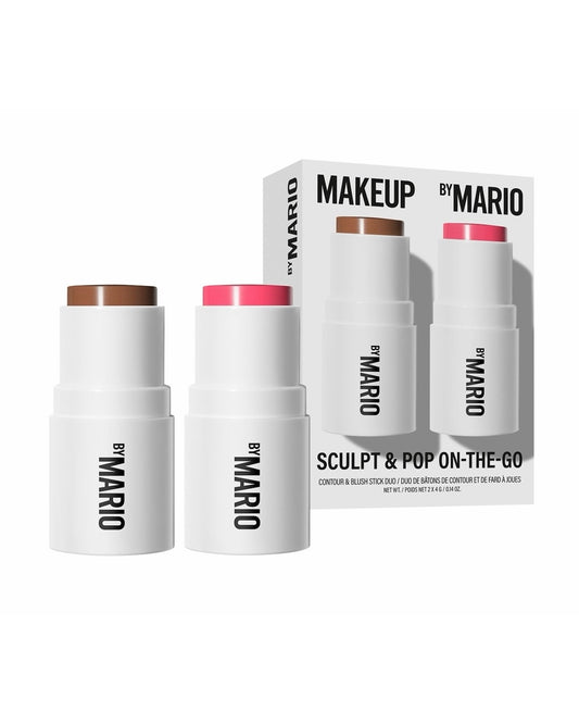 Makeup By Mario Mini Duo - Contour Stick Shade Dark & Blush Stick Shade Raspberry